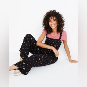 Madewell Smocked Crop Jumpsuit in Flower Toss